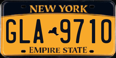 NY license plate GLA9710