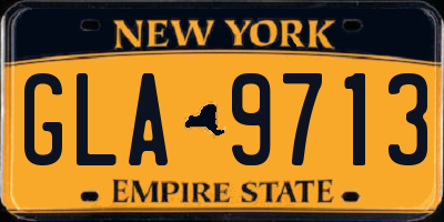 NY license plate GLA9713