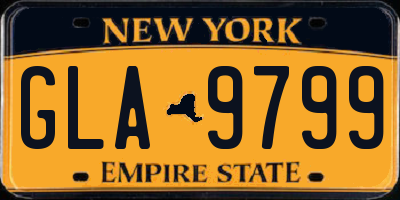 NY license plate GLA9799