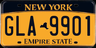 NY license plate GLA9901