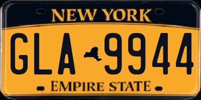 NY license plate GLA9944