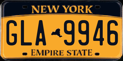 NY license plate GLA9946