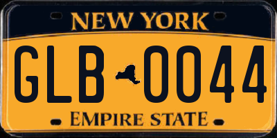 NY license plate GLB0044