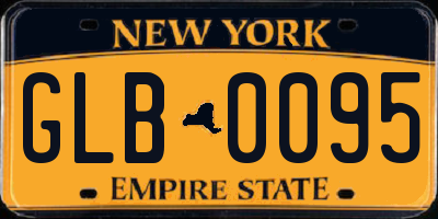 NY license plate GLB0095