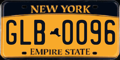NY license plate GLB0096