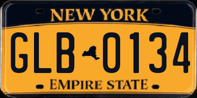 NY license plate GLB0134