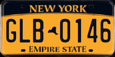NY license plate GLB0146