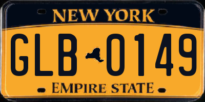 NY license plate GLB0149