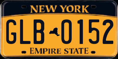 NY license plate GLB0152