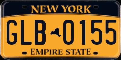 NY license plate GLB0155