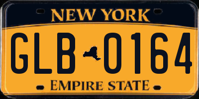 NY license plate GLB0164