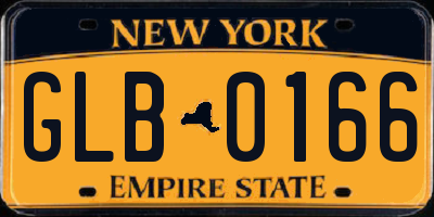 NY license plate GLB0166