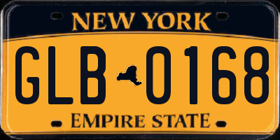 NY license plate GLB0168