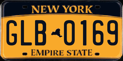 NY license plate GLB0169