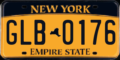 NY license plate GLB0176