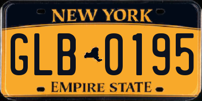 NY license plate GLB0195
