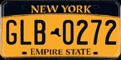 NY license plate GLB0272