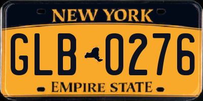NY license plate GLB0276