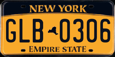 NY license plate GLB0306