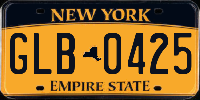 NY license plate GLB0425