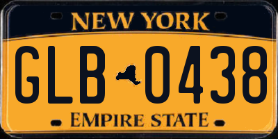 NY license plate GLB0438