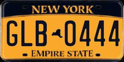 NY license plate GLB0444