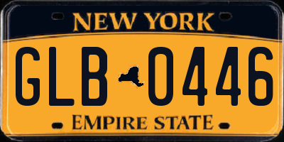 NY license plate GLB0446