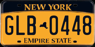 NY license plate GLB0448