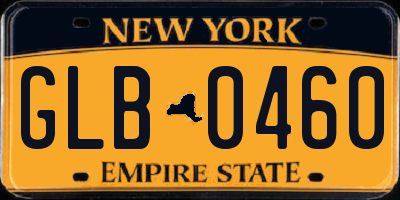 NY license plate GLB0460