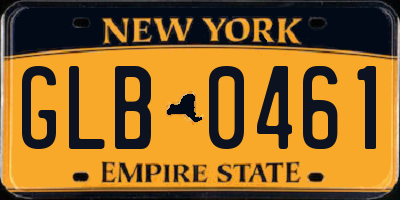 NY license plate GLB0461