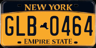NY license plate GLB0464