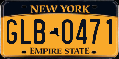 NY license plate GLB0471