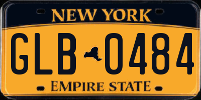 NY license plate GLB0484