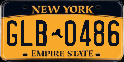 NY license plate GLB0486