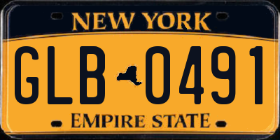 NY license plate GLB0491
