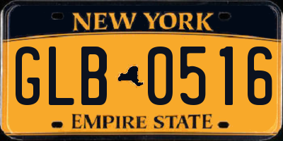 NY license plate GLB0516