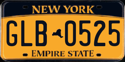 NY license plate GLB0525