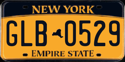 NY license plate GLB0529