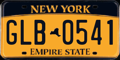 NY license plate GLB0541