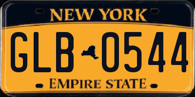 NY license plate GLB0544