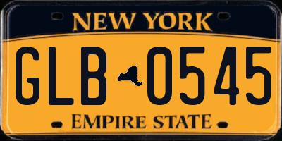 NY license plate GLB0545