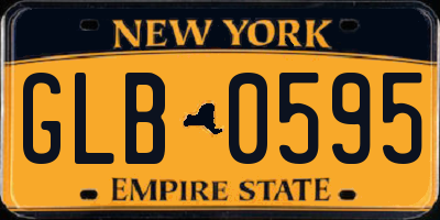 NY license plate GLB0595