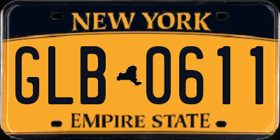 NY license plate GLB0611