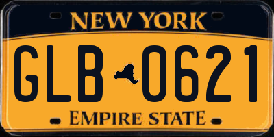 NY license plate GLB0621