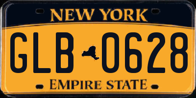 NY license plate GLB0628