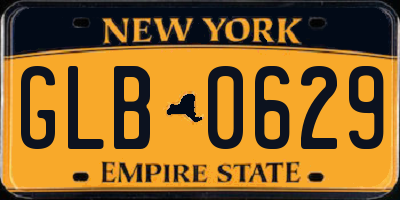 NY license plate GLB0629