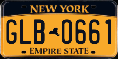 NY license plate GLB0661