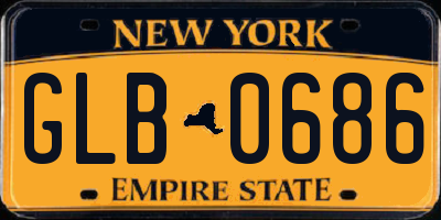 NY license plate GLB0686
