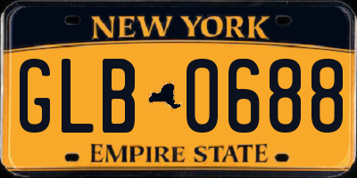 NY license plate GLB0688