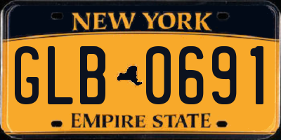 NY license plate GLB0691